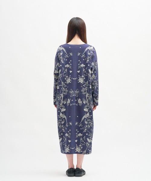 BOHEMIANS(ボヘミアンズ)の「BOHEMIANS/ボヘミアンズ NIGHTINGALE SMOOTH BOAT NECK OP BO-346 ナイチンゲール ボートネックワンピース(ワンピース・レディース・ネイビー・S/M)」の3枚目の写真