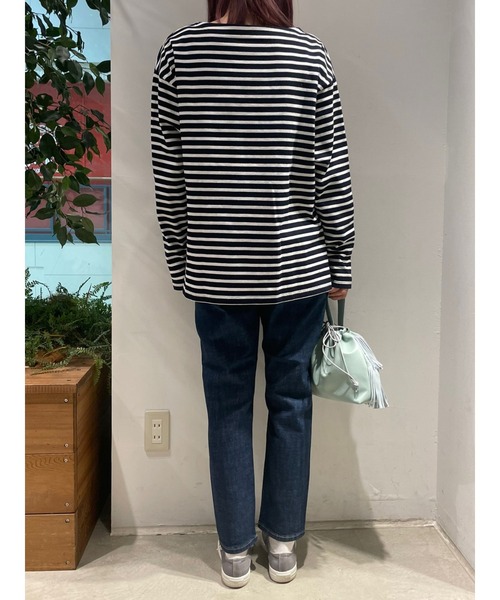 SLURR(スラ―)の「ミッキー&ミニー/ボーダーロンT(Tシャツ/カットソー・レディース・レッド/オフホワイト/ネイビー/ライトグレー・FREE)」の19枚目の写真