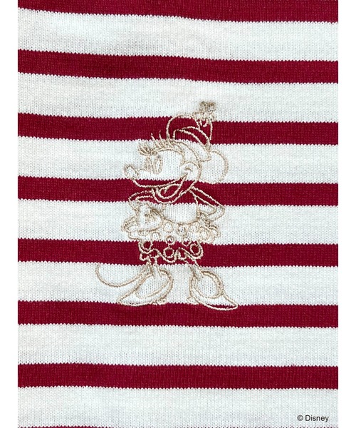 SLURR(スラ―)の「ミッキー&ミニー/ボーダーロンT(Tシャツ/カットソー・レディース・レッド/オフホワイト/ネイビー/ライトグレー・FREE)」の20枚目の写真