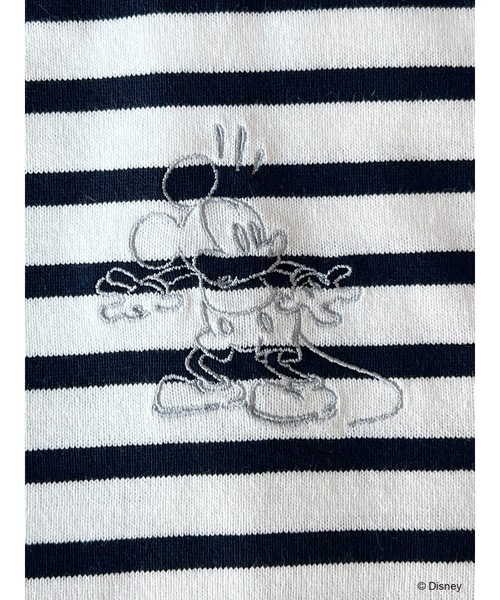 SLURR(スラ―)の「ミッキー&ミニー/ボーダーロンT(Tシャツ/カットソー・レディース・レッド/オフホワイト/ネイビー/ライトグレー・FREE)」の22枚目の写真