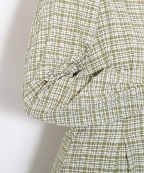 archives（アルシーヴ）の「バックレースＵＰチェックサッカーワンピース（ワンピース・レディース・ブラック/ベージュ/グリーン・MEDIUM）」の17枚目の写真