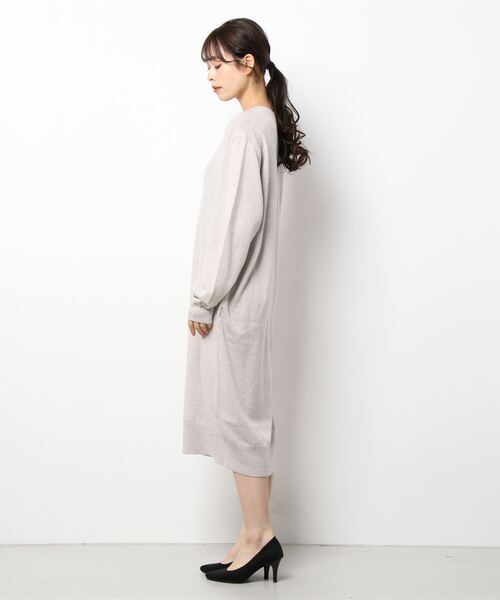 N.O.R.C（ノーク）の「Ｖネックニットワンピース（ワンピース・レディース・ベージュ・S/M）」の2枚目の写真