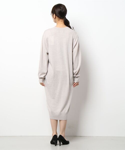 N.O.R.C（ノーク）の「Ｖネックニットワンピース（ワンピース・レディース・ベージュ・S/M）」の3枚目の写真