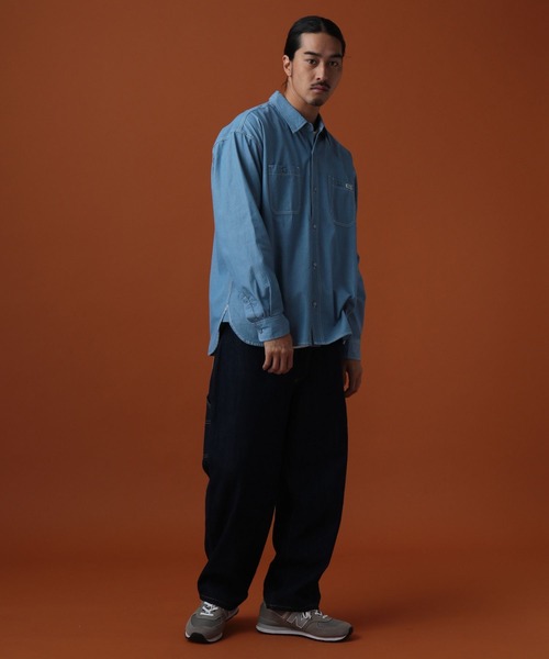 BAYFLOW(ベイフロー)の「【ELY(エリー)×BAYFLOW】シャンブレーシャツ(シャツ/ブラウス・メンズ・ライトブルー/インディゴブルー・MEDIUM/LARGE)」の11枚目の写真