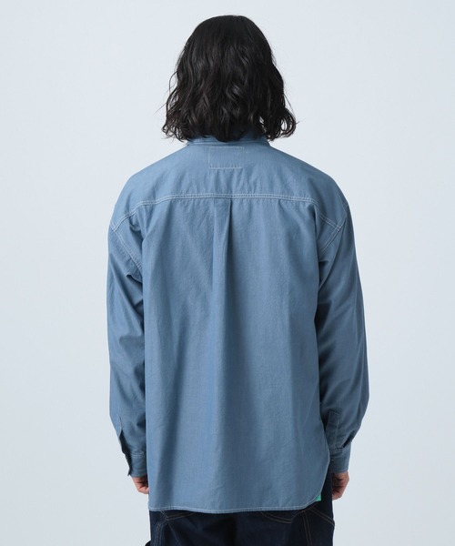BAYFLOW(ベイフロー)の「【ELY(エリー)×BAYFLOW】シャンブレーシャツ(シャツ/ブラウス・メンズ・ライトブルー/インディゴブルー・MEDIUM/LARGE)」の14枚目の写真
