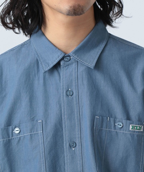 BAYFLOW(ベイフロー)の「【ELY(エリー)×BAYFLOW】シャンブレーシャツ(シャツ/ブラウス・メンズ・ライトブルー/インディゴブルー・MEDIUM/LARGE)」の5枚目の写真