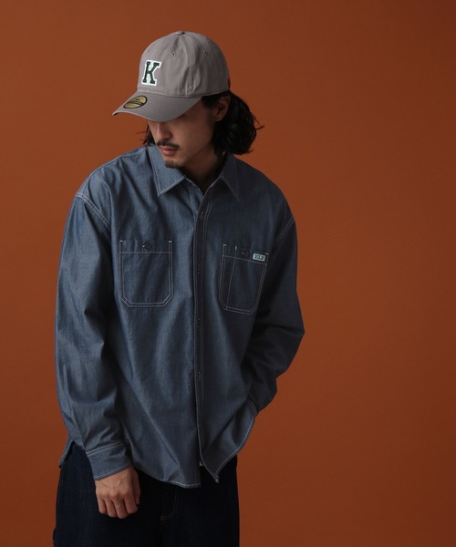 BAYFLOW(ベイフロー)の「【ELY(エリー)×BAYFLOW】シャンブレーシャツ(シャツ/ブラウス・メンズ・ライトブルー/インディゴブルー・MEDIUM/LARGE)」の3枚目の写真
