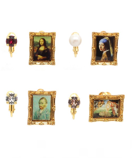 gargle（ガーグル）の「gargle ガーグル:　美術館アート　世界の名画 イヤリング（イヤリング・レディース・レッド/ピンク/クリア/ホワイト・FREE）」の5枚目の写真