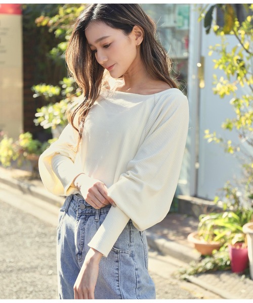 tシャツ マトンスリーブカットソートップス レディース CHILLE（チル）の「マトンスリーブトップスカットソー（Tシャツ