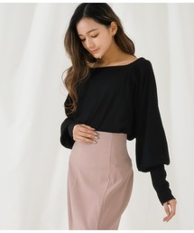 マトンスリーブトップスカットソー