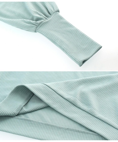 CHILLE（チル）の「マトンスリーブトップスカットソー（Tシャツ/カットソー・レディース・ブラック/ブルー/アイボリー・FREE）」の7枚目の写真