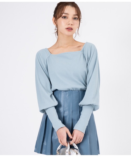 CHILLE（チル）の「マトンスリーブトップスカットソー（Tシャツ/カットソー・レディース・ブラック/ブルー/アイボリー・FREE）」の16枚目の写真