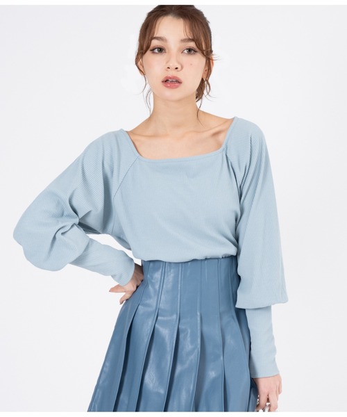 CHILLE（チル）の「マトンスリーブトップスカットソー（Tシャツ/カットソー・レディース・ブラック/ブルー/アイボリー・FREE）」の19枚目の写真