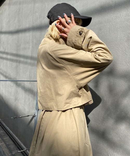 CIAOPANIC（チャオパニック）の「スタンドトレンチコート（トレンチコート・レディース・ライトグレー/ベージュ/カーキ・SMALL/MEDIUM/LARGE）」の16枚目の写真