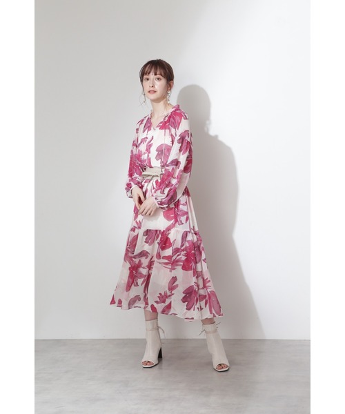 JILL STUART(ジルスチュアート)の「◆エリンフラワーワンピース(ワンピース・レディース・グリーン/ボルドー・2/0/4)」の3枚目の写真