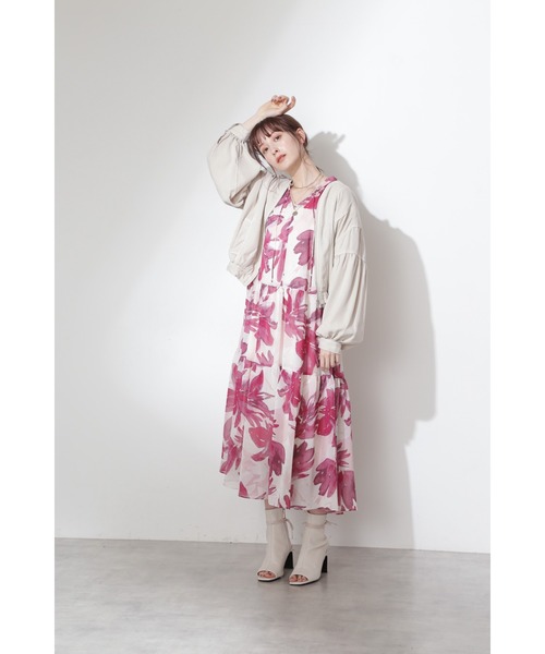 JILL STUART(ジルスチュアート)の「◆エリンフラワーワンピース(ワンピース・レディース・グリーン/ボルドー・2/0/4)」の4枚目の写真