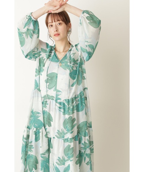 JILL STUART(ジルスチュアート)の「◆エリンフラワーワンピース(ワンピース・レディース・グリーン/ボルドー・2/0/4)」の9枚目の写真