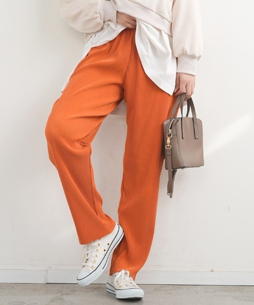 Futier land(フューティアランド)の「プリーツテーパードロングパンツ(その他パンツ・レディース・ブラック/イエロー/オレンジ/ブルー/グリーン/アイボリー・MEDIUM)」の6枚目の写真