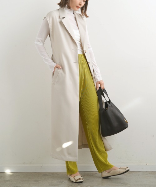 Futier land(フューティアランド)の「プリーツテーパードロングパンツ(その他パンツ・レディース・ブラック/イエロー/オレンジ/ブルー/グリーン/アイボリー・MEDIUM)」の16枚目の写真