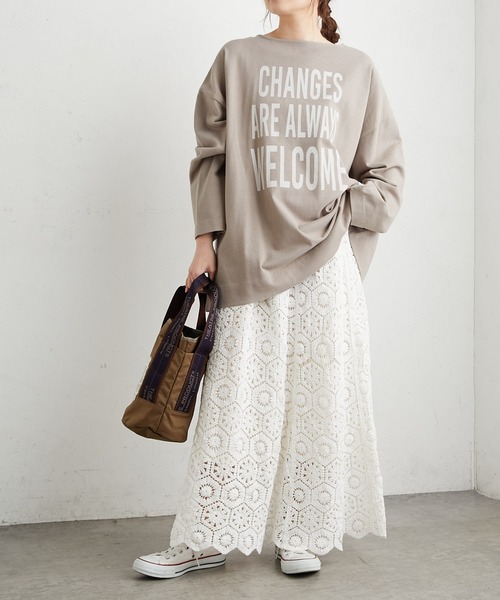 PUAL CE CIN（ピュアルセシン）の「太糸レース編みスカート（スカート・レディース・ホワイト/キナリ/チャコール・FREE）」の14枚目の写真