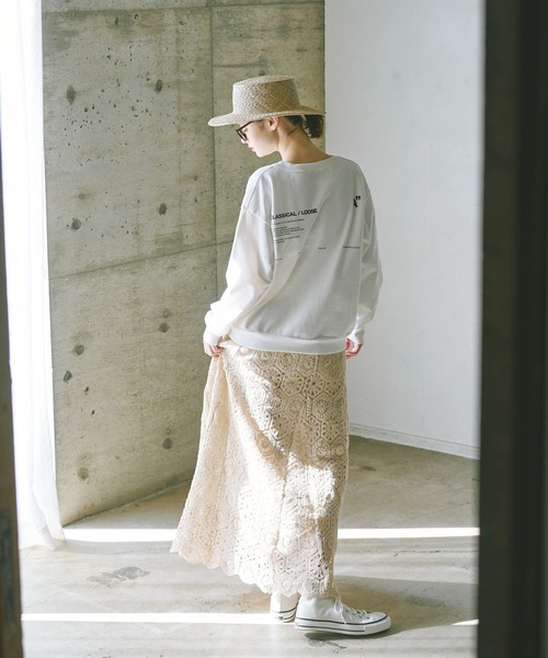 PUAL CE CIN（ピュアルセシン）の「太糸レース編みスカート（スカート・レディース・ホワイト/キナリ/チャコール・FREE）」の19枚目の写真