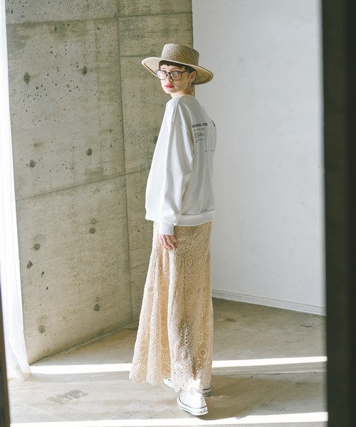 PUAL CE CIN（ピュアルセシン）の「太糸レース編みスカート（スカート・レディース・ホワイト/キナリ/チャコール・FREE）」の16枚目の写真