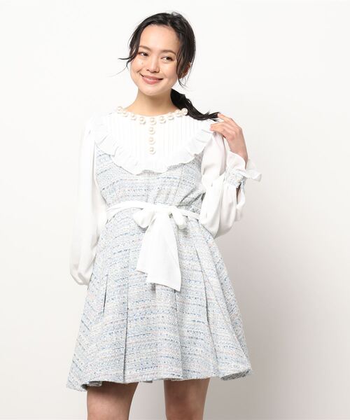 Swankiss（スワンキス）の「SX tweed chiffon O/P（ワンピース）」 - WEAR