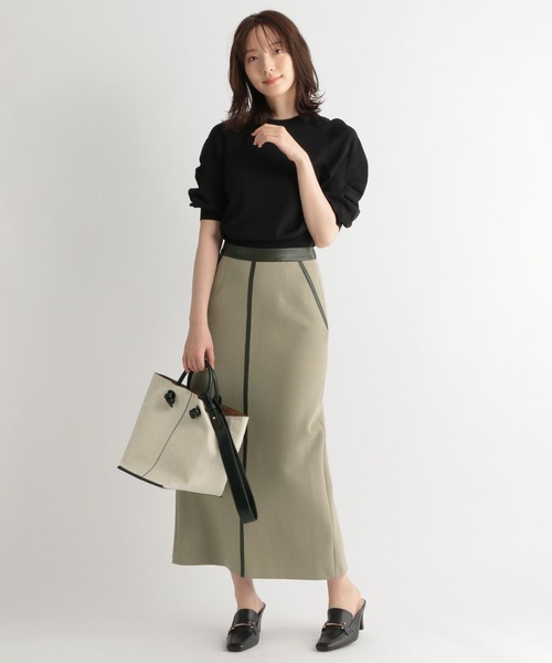 Andemiu（アンデミュウ）の「【顔タイプCURVE】ソデギャザーニット273101（ニット/セーター・レディース・ホワイト/ブラック/ブルー/ピンク・FREE）」の18枚目の写真