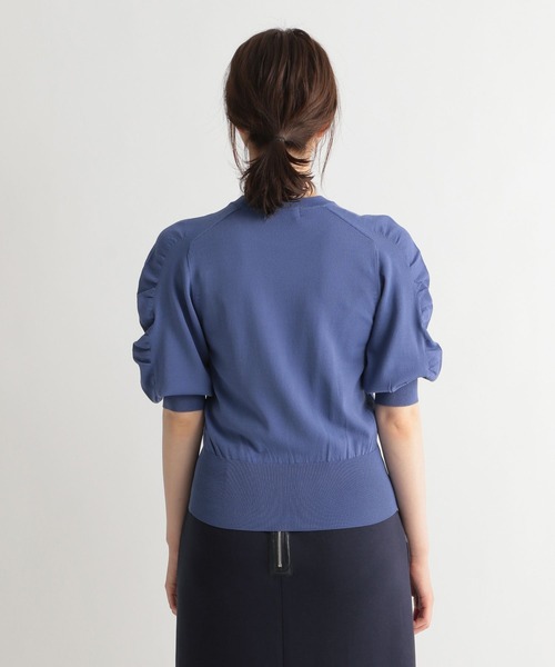 Andemiu（アンデミュウ）の「【顔タイプCURVE】ソデギャザーニット273101（ニット/セーター・レディース・ホワイト/ブラック/ブルー/ピンク・FREE）」の16枚目の写真