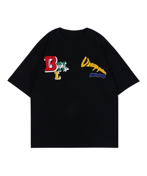 HOOK（フック）の「HOOK-  アメカジ風ワッペン刺繍半袖TEE (SS)（Tシャツ/カットソー・メンズ・ホワイト/ブラック系その他/グリーン/ブラック/ベージュ/ブラック系その他2/グリーン系その他/ブルー・L/XL/M）」の4枚目の写真