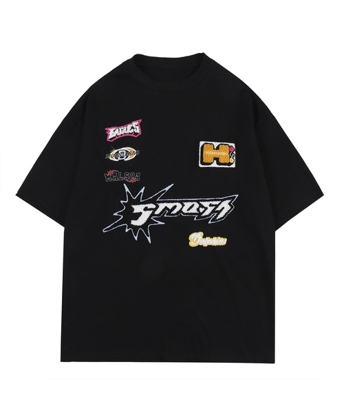 HOOK（フック）の「HOOK-  アメカジ風ワッペン刺繍半袖TEE (SS)（Tシャツ/カットソー・メンズ・ホワイト/ブラック系その他/グリーン/ブラック/ベージュ/ブラック系その他2/グリーン系その他/ブルー・L/XL/M）」の5枚目の写真