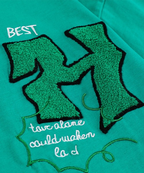HOOK（フック）の「HOOK-  アメカジ風ワッペン刺繍半袖TEE (SS)（Tシャツ/カットソー・メンズ・ホワイト/ブラック系その他/グリーン/ブラック/ベージュ/ブラック系その他2/グリーン系その他/ブルー・L/XL/M）」の15枚目の写真
