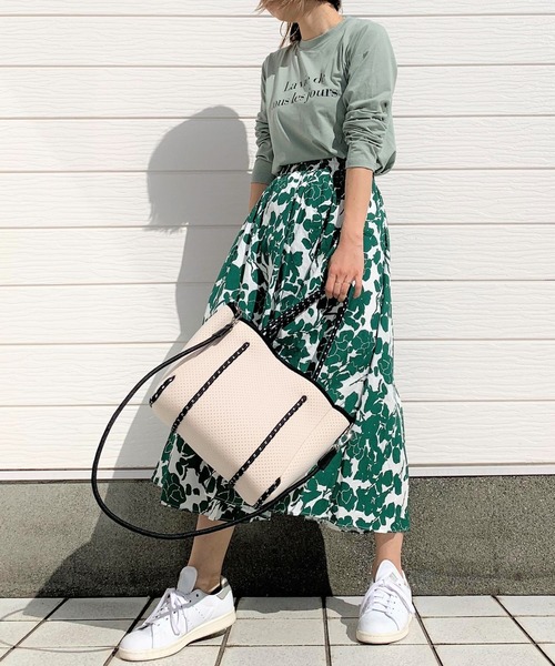 Q(キュー)の「ビッグフラワースカート(スカート・レディース・ブラック系その他/グリーン系その他・MEDIUM)」の7枚目の写真