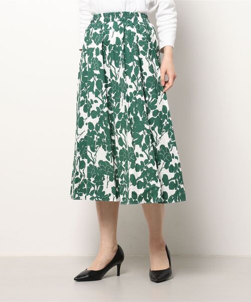 Q(キュー)の「ビッグフラワースカート(スカート・レディース・ブラック系その他/グリーン系その他・MEDIUM)」の9枚目の写真