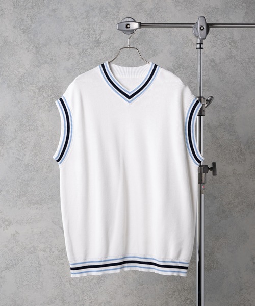 EDEL（エーデル）の「EDEL - サマーニットベスト（ベスト・メンズ・ホワイト/ベージュ/グレー/ライトグリーン・MEDIUM/LARGE）」の18枚目の写真