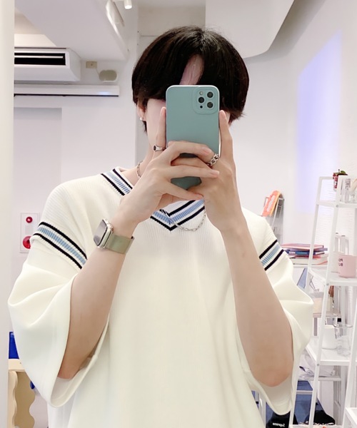 EDEL（エーデル）の「EDEL - サマーニットベスト（ベスト・メンズ・ホワイト/ベージュ/グレー/ライトグリーン・MEDIUM/LARGE）」の6枚目の写真