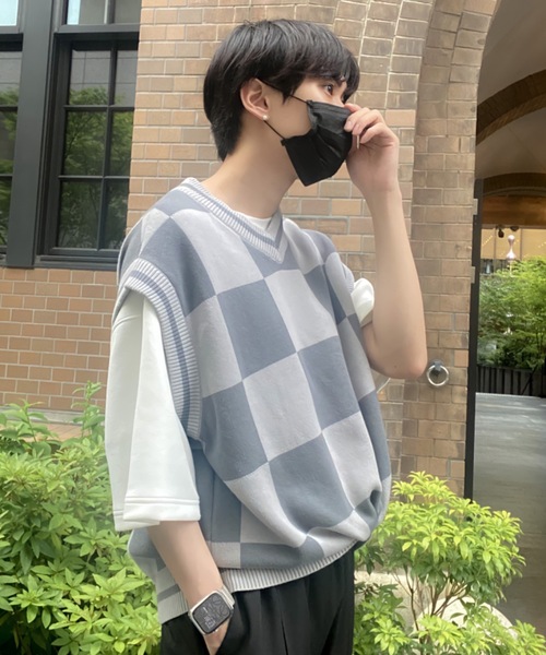 EDEL（エーデル）の「EDEL - サマーニットベスト（ベスト・メンズ・ホワイト/ベージュ/グレー/ライトグリーン・MEDIUM/LARGE）」の8枚目の写真