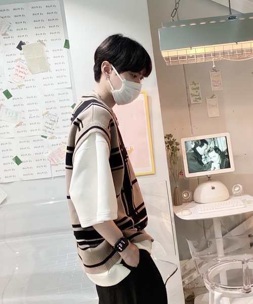 EDEL（エーデル）の「EDEL - サマーニットベスト（ベスト・メンズ・ホワイト/ベージュ/グレー/ライトグリーン・MEDIUM/LARGE）」の14枚目の写真