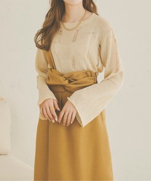 透かしダメージニット/【WEB/EC限定商品】
