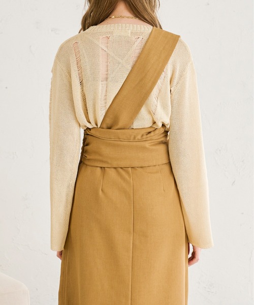 Ambre Neige(アンブルネージュ)の「透かしダメージニット/【WEB/EC限定商品】(ニット/セーター・レディース・アイボリー/ライトブラウン/ライトベージュ・FREE)」の10枚目の写真