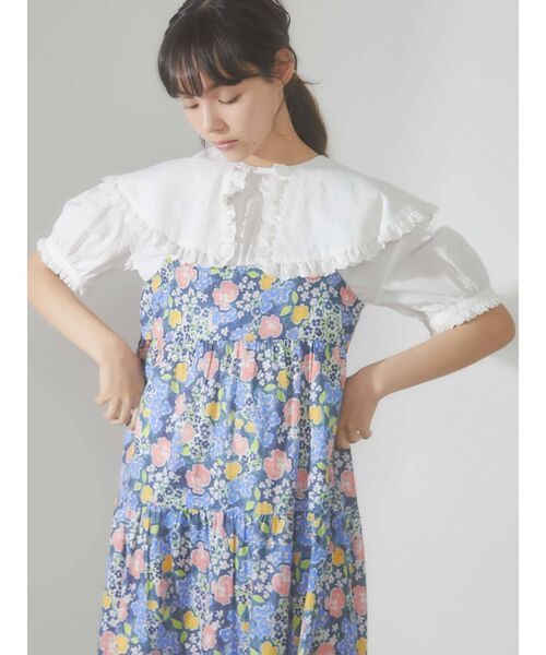 merry jenny（メリージェニー）の「bigカラーティアードブラウス（シャツ/ブラウス・レディース・オフホワイト/ブラック・FREE）」の16枚目の写真