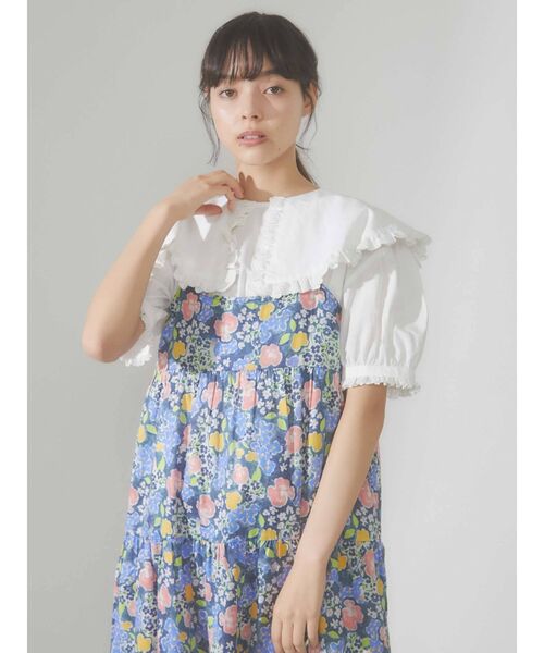 merry jenny（メリージェニー）の「bigカラーティアードブラウス（シャツ/ブラウス・レディース・オフホワイト/ブラック・FREE）」の17枚目の写真