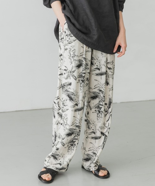 かぐれ（カグレ）の「レーヨンリネンプリントパンツ（その他パンツ・レディース・ブルー/ナチュラル・FREE）」の22枚目の写真