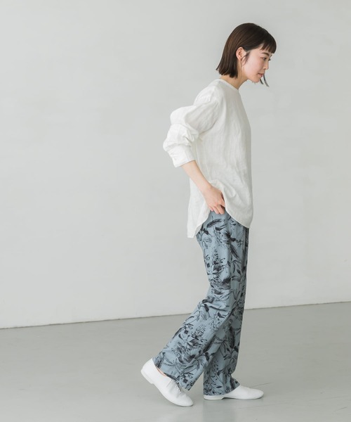 かぐれ（カグレ）の「レーヨンリネンプリントパンツ（その他パンツ・レディース・ブルー/ナチュラル・FREE）」の11枚目の写真