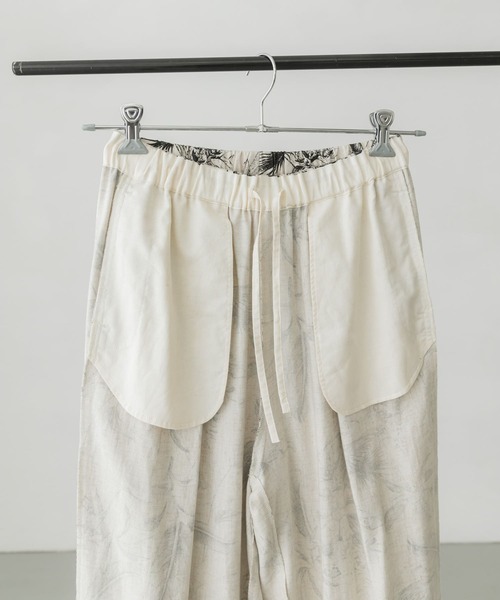 かぐれ（カグレ）の「レーヨンリネンプリントパンツ（その他パンツ・レディース・ブルー/ナチュラル・FREE）」の6枚目の写真