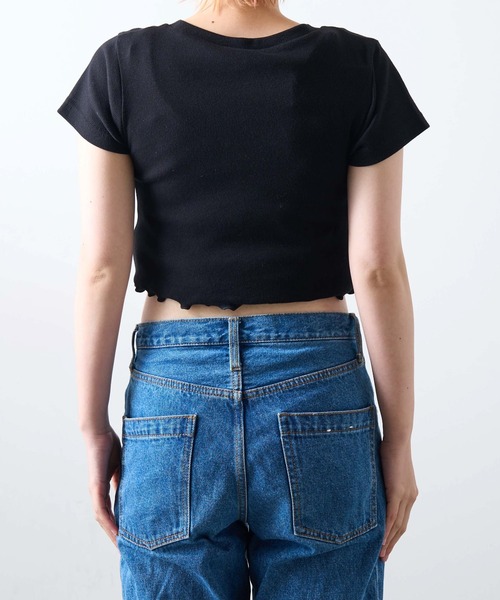 WEGO(ウィゴー)の「WEGO/ラインストーンチビT(Tシャツ/カットソー・レディース・ブラック/ホワイト・FREE)」の17枚目の写真