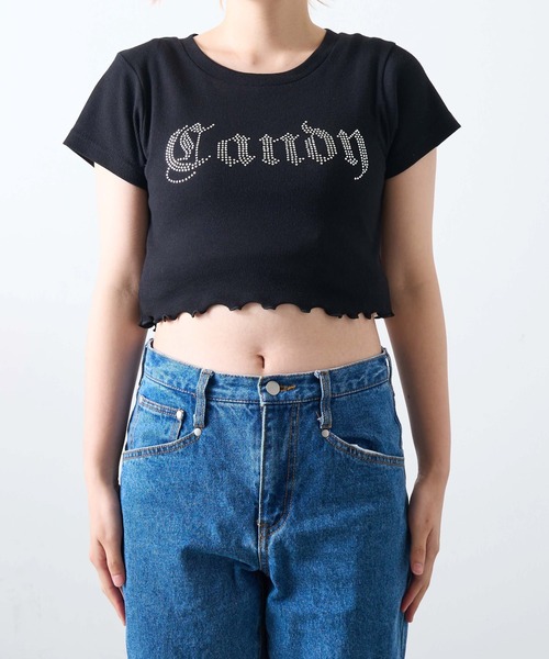 WEGO(ウィゴー)の「WEGO/ラインストーンチビT(Tシャツ/カットソー・レディース・ブラック/ホワイト・FREE)」の15枚目の写真