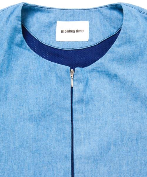 MONKEY TIME（モンキータイム）の「＜monkey time＞ ∴ 4.5oz/DNM NO/CLR BLSN/ブルゾン ◆（ブルゾン・メンズ・コバルトブルー・SMALL/X-LARGE/MEDIUM/LARGE）」の6枚目の写真