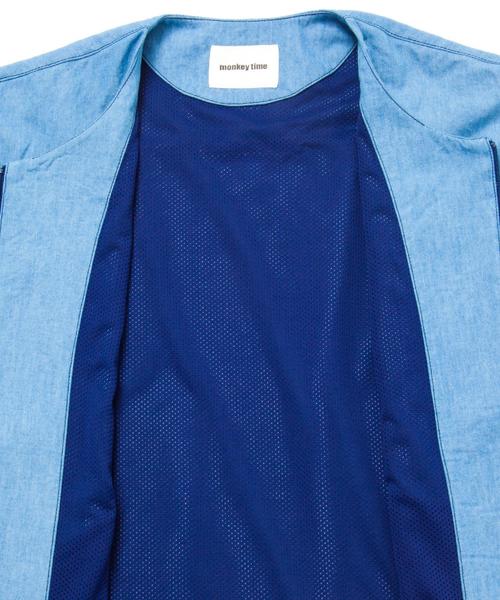 MONKEY TIME（モンキータイム）の「＜monkey time＞ ∴ 4.5oz/DNM NO/CLR BLSN/ブルゾン ◆（ブルゾン・メンズ・コバルトブルー・SMALL/X-LARGE/MEDIUM/LARGE）」の8枚目の写真