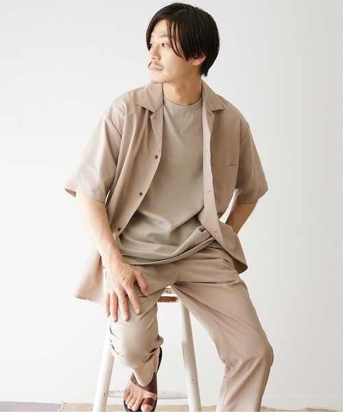 417 EDIFICE(フォーワンセブンエディフィス)の「ドライダンボールスウェットTシャツ【Made in Japan】(Tシャツ/カットソー・メンズ・ブラック/ベージュ/ブルー/グレー・SMALL/MEDIUM/LARGE)」の21枚目の写真